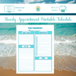 teal print on white paper printable hourly schedule planner for purchase then download